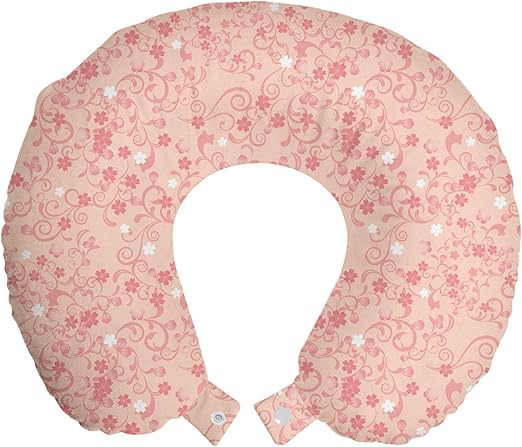 ABAKUHAUS Flor de Cerezo Cojín de Viaje para Soporte de Cuello