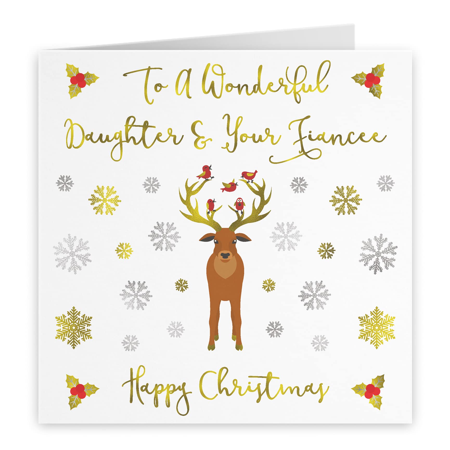 Hunts England - Daughter And Fiancee Christmas Card - To A Wonderful Daughter & Your Fiancee - Happy Christmas - Xmas - Milano Collection