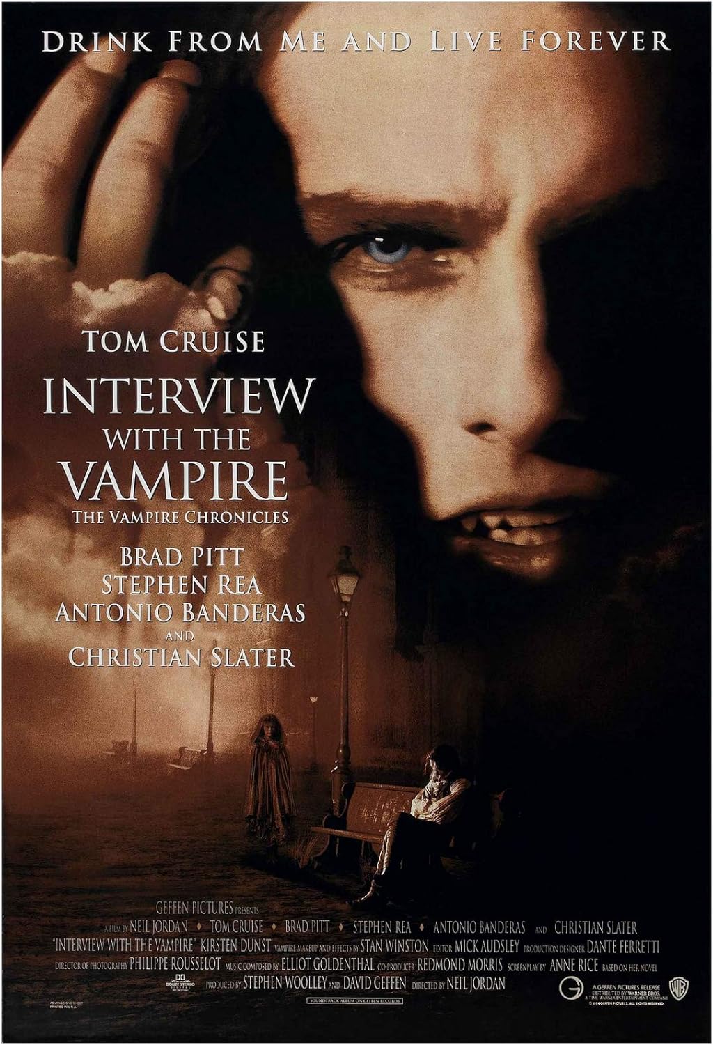 Interview with The Vampire Movie Poster 24 x 36 Inches Full Sized Print Unframed Ready for Display