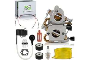 partszen TS410 Carburetor for Stihl TS420 Concrete Cut-Off Saw for Zama C1Q-S118 Replaces 4238 120 0600 Carb with Ignition Coil