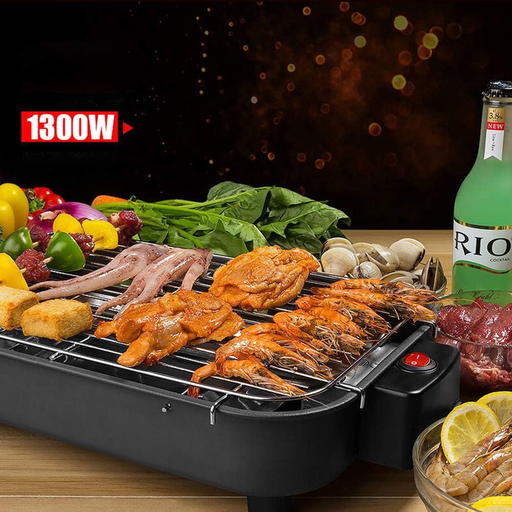 review HONGLONG Smokeless Electric Frying Pan,Electric Charcoal Grill,Barbecue and Frying Multi-Purpose Grill,Dishwasher Safe,One-Key Control,Suitable for Indoor, Garden