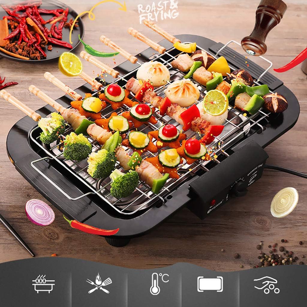 review Electric Indoor Searing Grill with Drip Tray, 5-Serving, Easy to Clean, 2000W