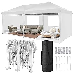 TOOLUCK Canopy 10x20 Pop Up Canopy Tent with 4