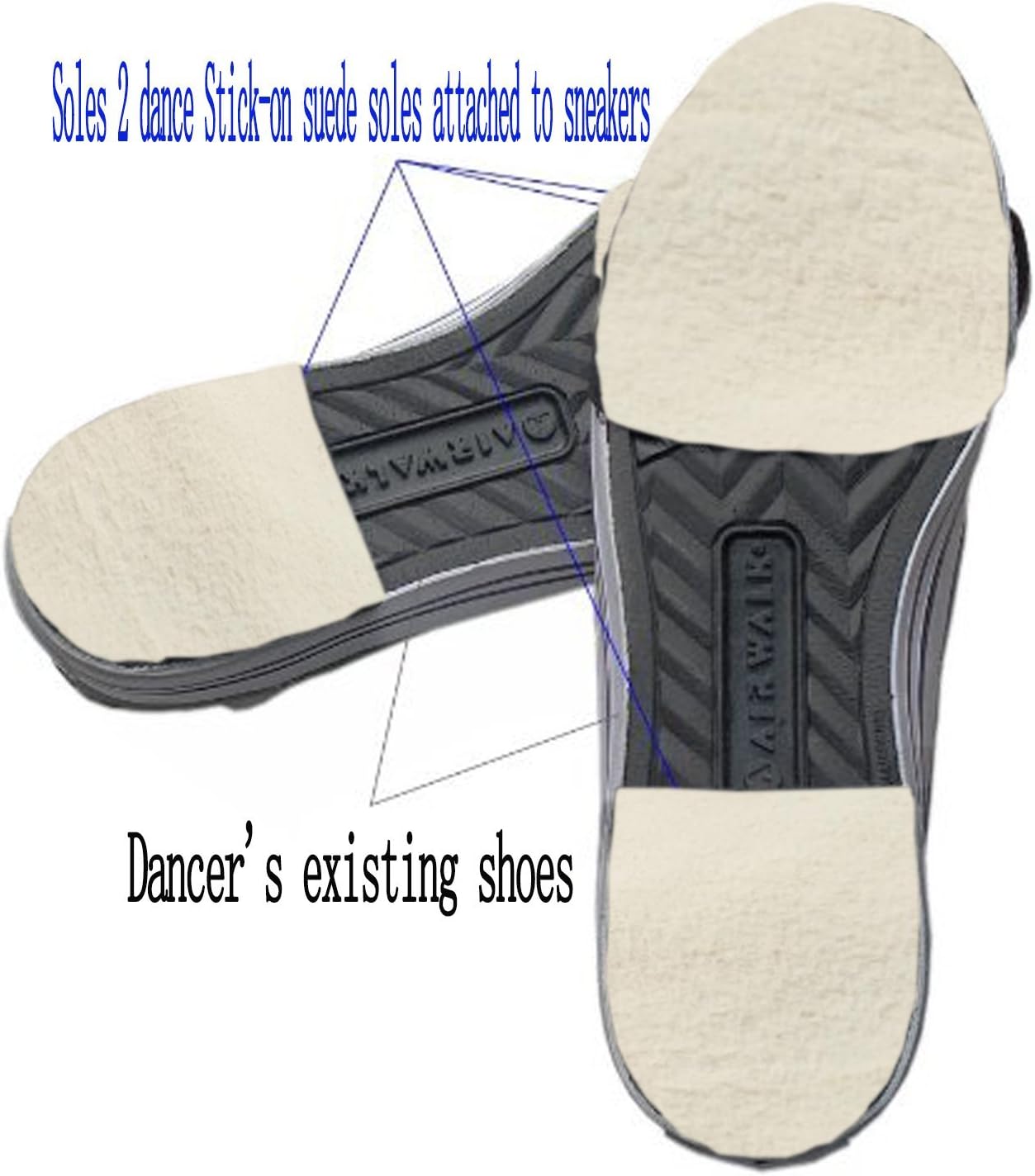 YAVOUN Stickon Suede Frictionreducing dance soles for