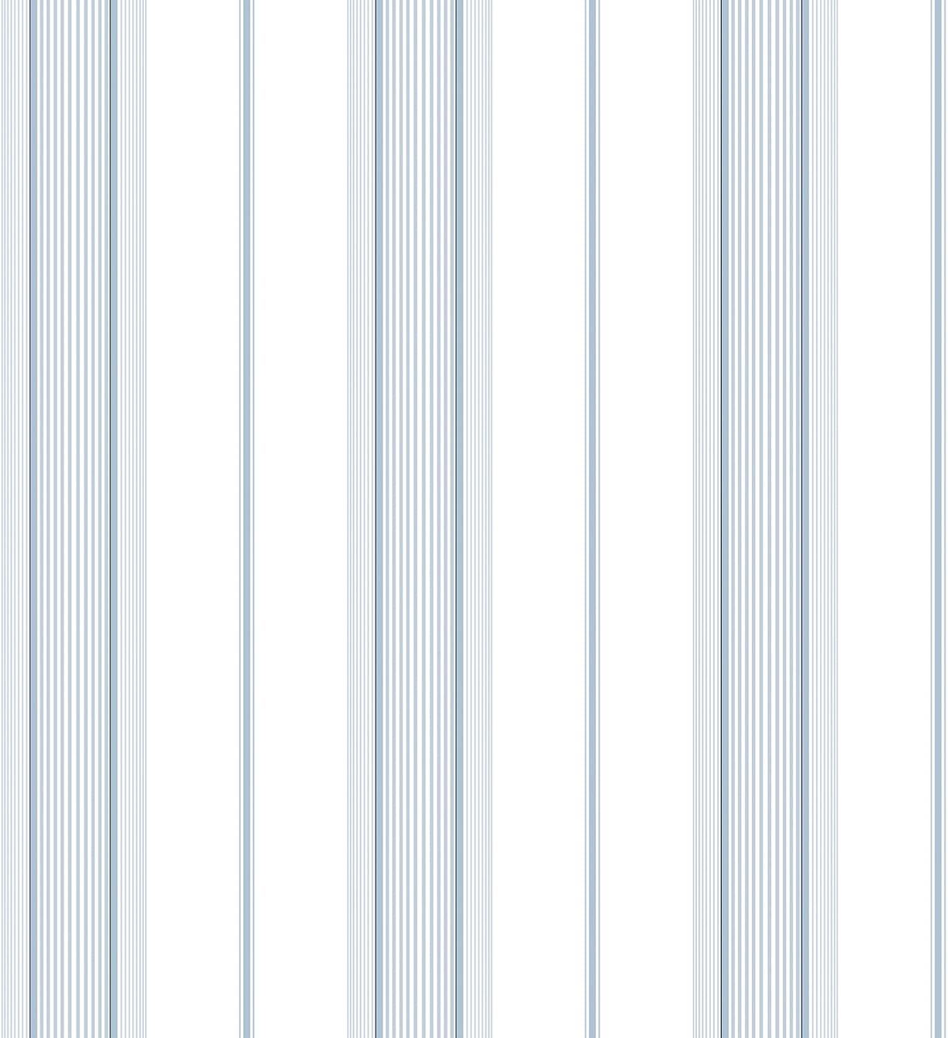 Galerie G67574 Smart Stripes 2, Varied Width Stripes Design Wallpaper, Blue/White, 10m x 53cm