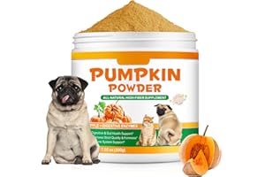 Pumpkin Powder for Dogs & Cats, High Fiber Digestive Support with 6 Enzymes for Sensitive Stomach & Stool Quality, Grain-Free