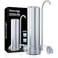 Waterdrop WD-CTF-01 Countertop Filter System, 5-Stage Stainless Steel Countertop Filter, 8000 Gallons Faucet Water…