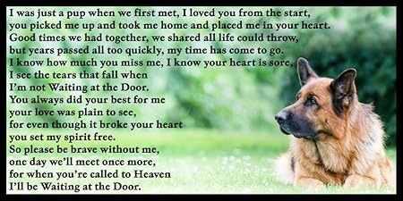 Pastor alemán alsaciana de perro de peluche duelo pérdida con ...