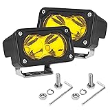 ANGU-OFFROAD Yellow LED Spot Lights, 2PCS 3 Inch