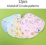 Xiaomoyu 12 Pcs Baby Bibs Drool Bibs Teething 0-36 Months 3 Colors Pink Yellow view 3