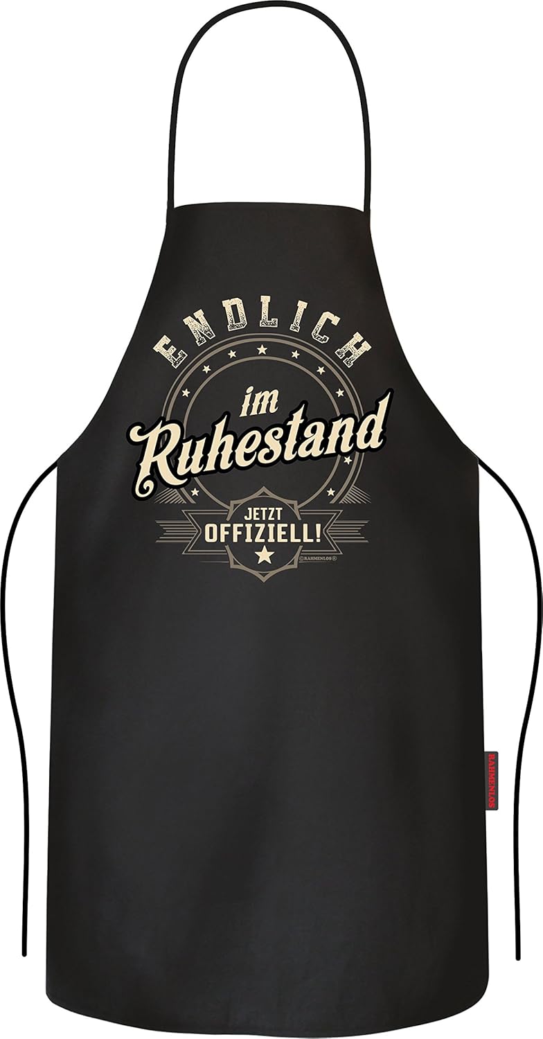 RAHMENLOS Grillschürze Endich im Ruhestand, jetzt offiziell Rentner