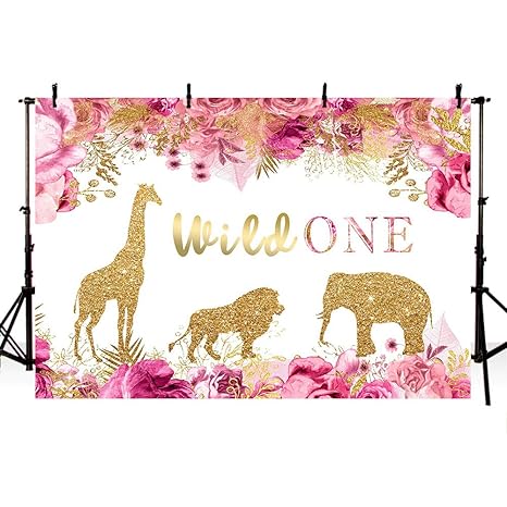 Amazon Com Mehofoto Spring Safari Wild One Theme Pink Floral