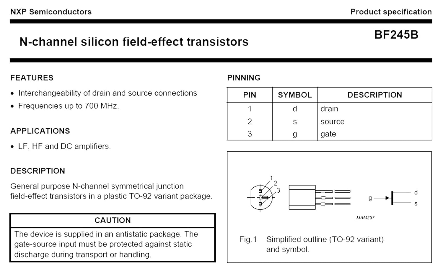 Halbleiter & Aktive Elemente BF245B,F245B Transistor