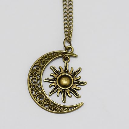Amazon Com Sun And Moon Friendship Necklace Jewelry Bbf Necklace