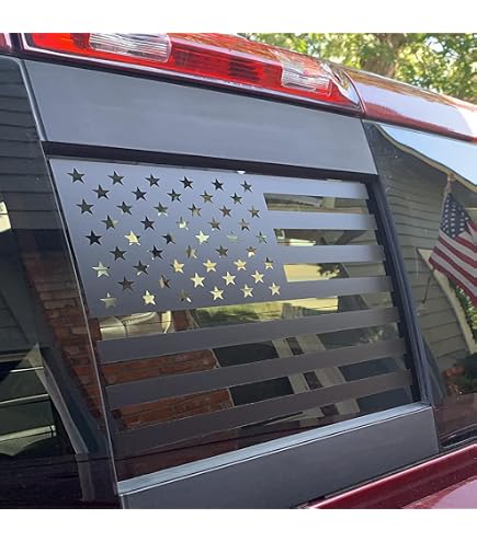 thumbnail image 2 of Lilcowboy Distressed USA Flag Decals For Ram 1500/2500 (2010-2018) – Side Window Hemi DC4 2 of 3