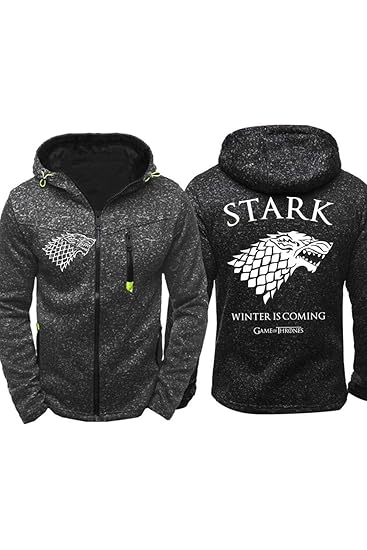 Herren Coat Game of Thrones A Song of Ice and Fire Kapuzenpullover Reißverschluss Mantel Hoodie mit Kapuze Kapuzenjacke Hoode
