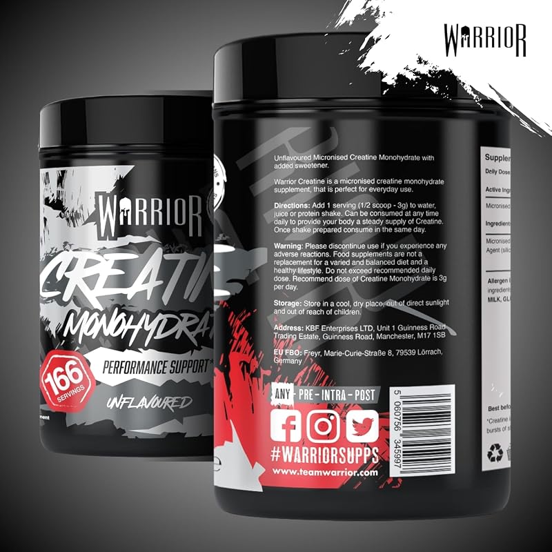 Creatina Monohidrato Polvo 500 g, Vegana – Sin Sabor (Neutro)