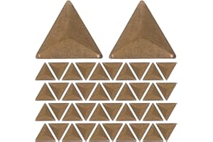 jojofuny 100pcs Copper Flatback Pyramid Rivets 10x10mm Antique Bronze DIY Leathercraft Studs for Bags Shoes