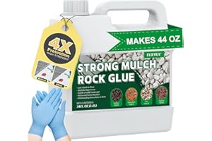 OYCEVILA Concentrate Rock Glue, Makes 44oz Mulch & Rock Glue for Landscaping, Gravel Bark Binder Spray for Outdoor, Garden, Yard, Mulch Anchor Easily Holds Rubber, Stone, Pea Pebble, Gravel, Wood
