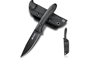 FORESAIL Small Fixed Blade Knife,3.27inch DC53 Steel Blade and G10 Handle,with Kydex Sheath,Fixed EDC Tactical Knife for Men Women, Outdoor Hiking Camping Knives