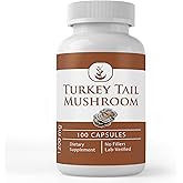 Pure Original Ingredients Turkey Tail Mushroom, (100 Capsules) Always Pure, No Additives Or Fillers, Lab Verified