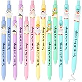 MotiMind 12 Pcs Employee Inspirational Gifts Duck Ballpoint Pens Bulk You Can Do Hard Things Positive Animal Pens for Teacher Coworker Volunteer Employees Staff