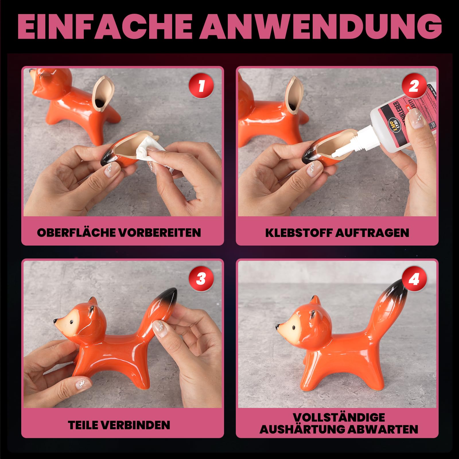 Universalkleber Sekundenkleber Extra Stark Transparent 25g Dickflüssig, Superkleber für 3d Druck PLA Keramik Schuh Holz Plastik Modellbau Wasserfest, Alleskleber für Leder Metall Stein Kunststoff 7