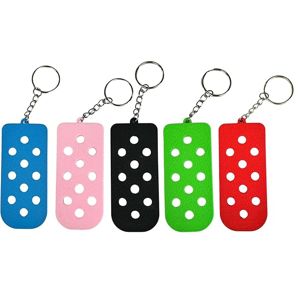 Ximimark 6 pcs Luggage Tag Hole Keychain PVC Shoe Charms