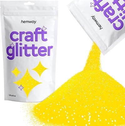 Hemway Fluorescent UV Neon Yellow Ultrafine Glitter 100g