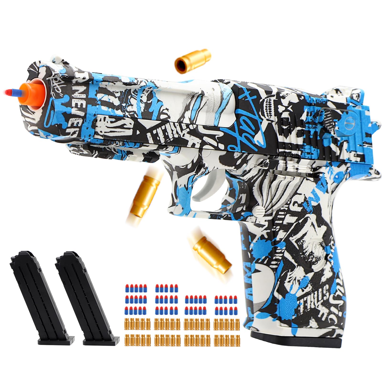 Photo 1 of Nogevo Toy Foam Blasters & Guns - Shooting Educational Gun Toy Model for Boys Girls Adults - Soft Bullet Toy Gun for Christmas Birthday Gifts