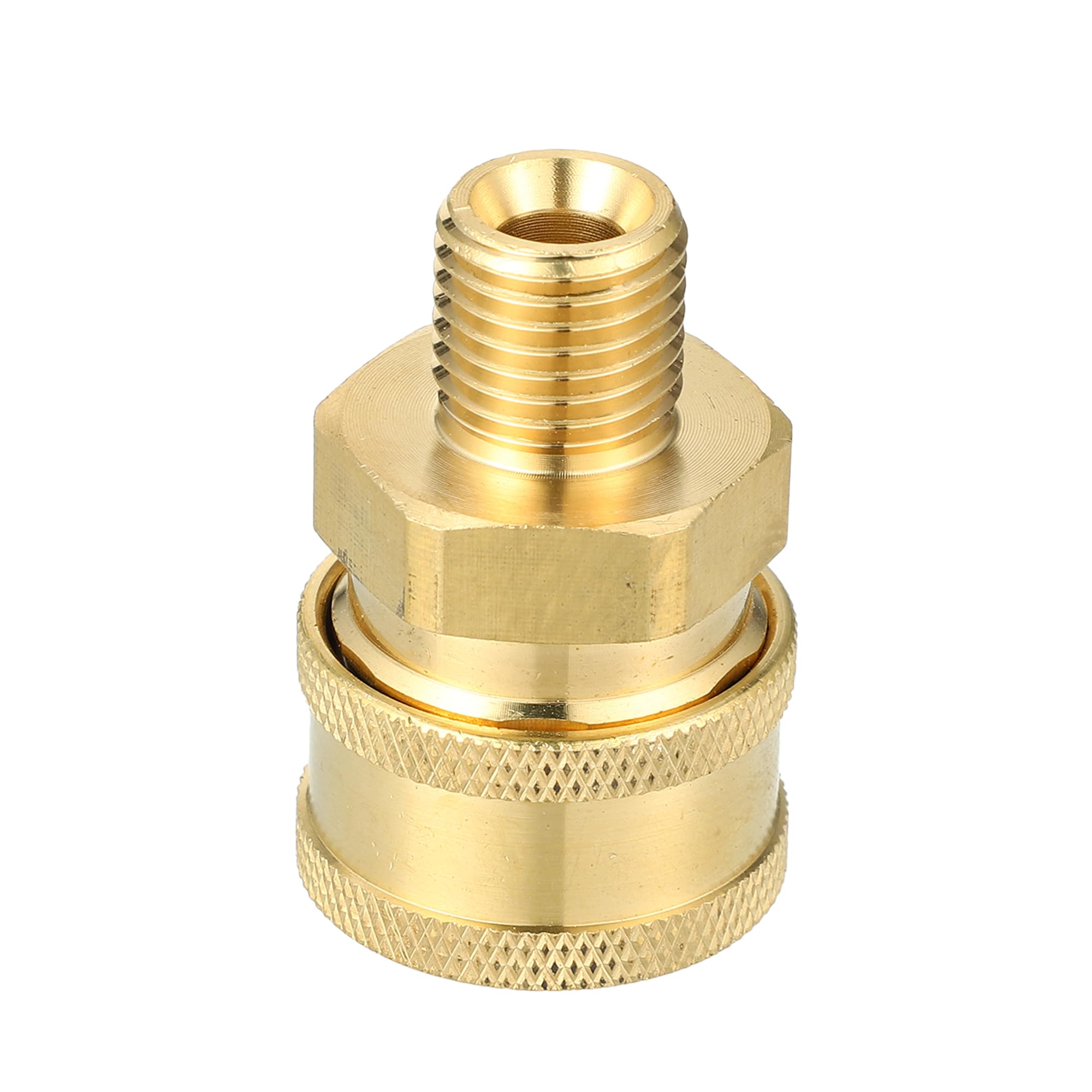 Hihaha Pressure Washer Coupler/Outer Female Washer Gun Adapter Universal for Car/Durable Brass M14 x 1.5/1 Pcs Copper Tone