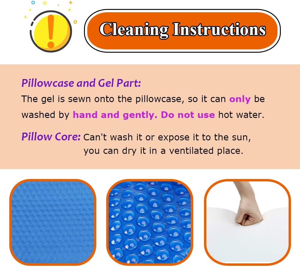 NEPPT Wedge Pillows for Sleeping Bed Gel Wedges Body Positioners 30 Degree Incline Wedge Pillow for Adults, Back Pain, Bed Sore Medical Foam Elevated Legs Bolster (Blue-Gel): Home & Kitchen
