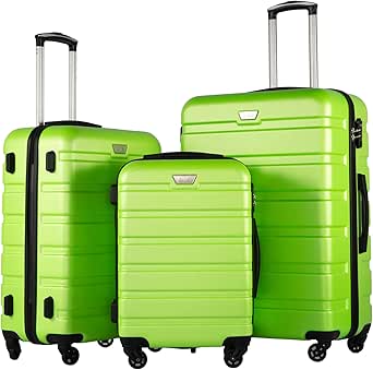 lime green luggage sets