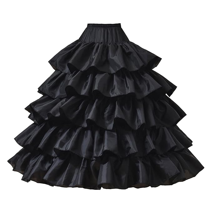 Steampunk Costumes, Outfits for Women AW 6 Layers Wedding Ball Gown Petticoat Skirt 4 Hoops Slip Crinoline Underskirt $24.99 AT vintagedancer.com