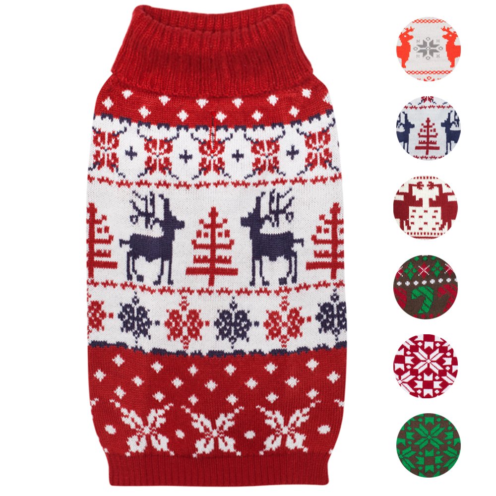 Blueberry Pet Vintage Ugly Christmas Reindeer Holiday Festive Pullover