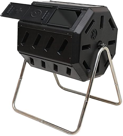 FCMP Outdoor IM4000 Tumbling Composter, 37 gallon, Black