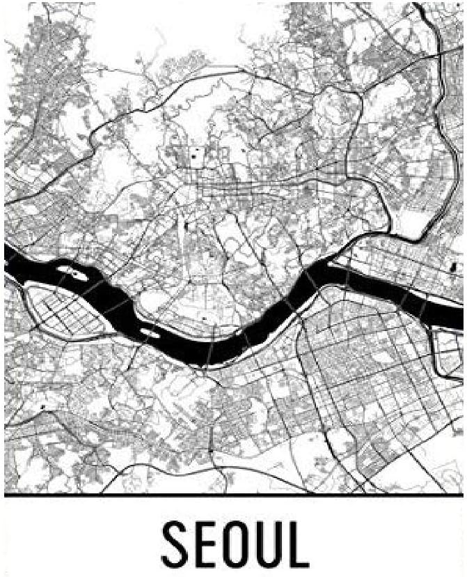 Amazon Com Seoul Map Seoul Art Seoul Print Seoul Poster Seoul Wall Art Seoul Gift Map Of Seoul South Korea Poster Korean Decor South Korea Art Poster 12 X18 Posters Prints