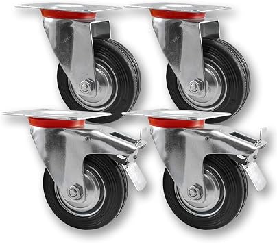 Nirox 4x Transportrollen Im Set 75mm Schwerlastrollen Mit