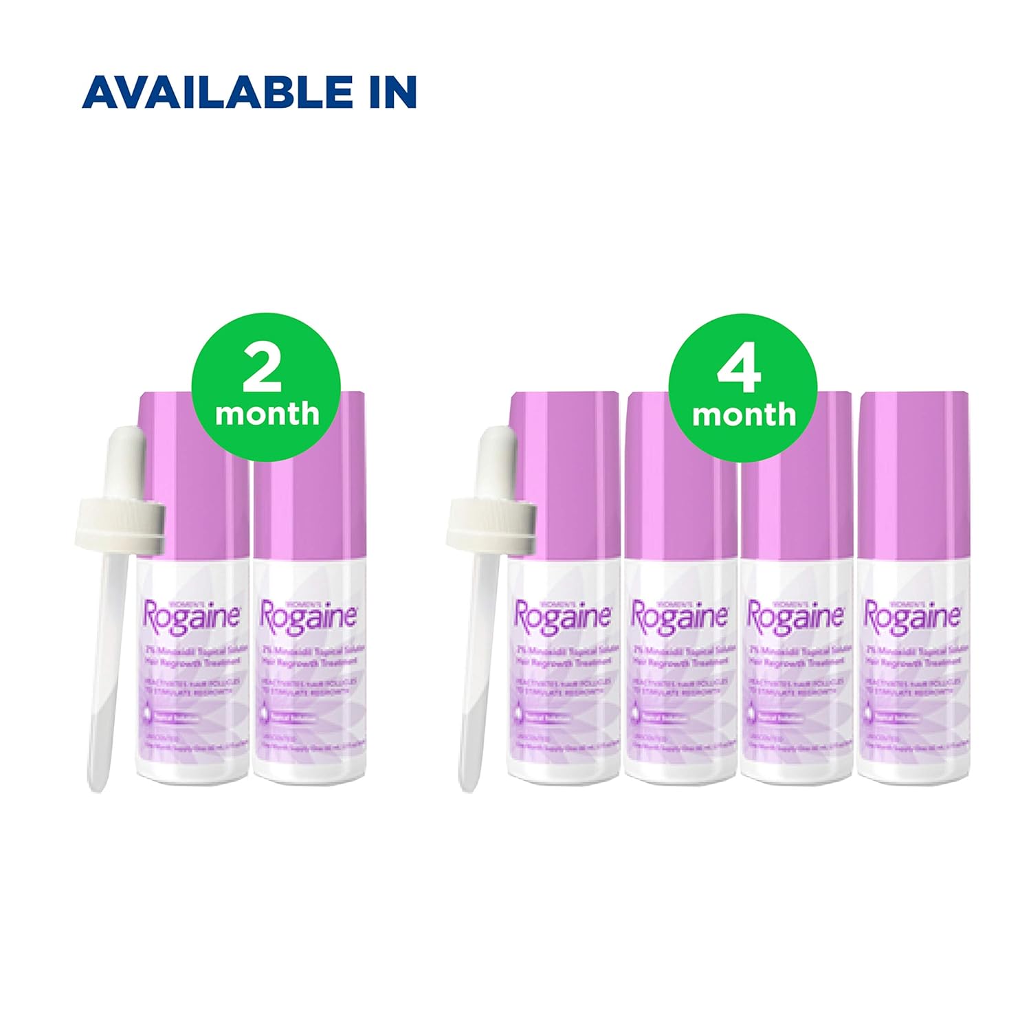 Women's Rogaine 2% Minoxidil Topical Solution for Hair Thinning and Loss, Topical Treatment for Women's Hair Regrowth, 3-Month Supply : Beauty