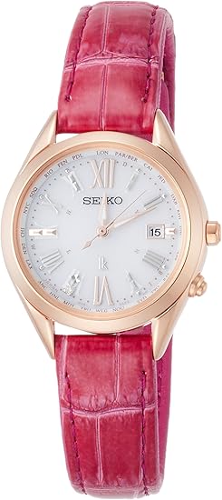 Amazon セイコーウォッチ 腕時計 ルキア ソーラー電波 ダイヤ入り文字盤 チタンモデル クロコダイルバンド Ssqv042 レディース ピンク レディース腕時計 腕時計 通販