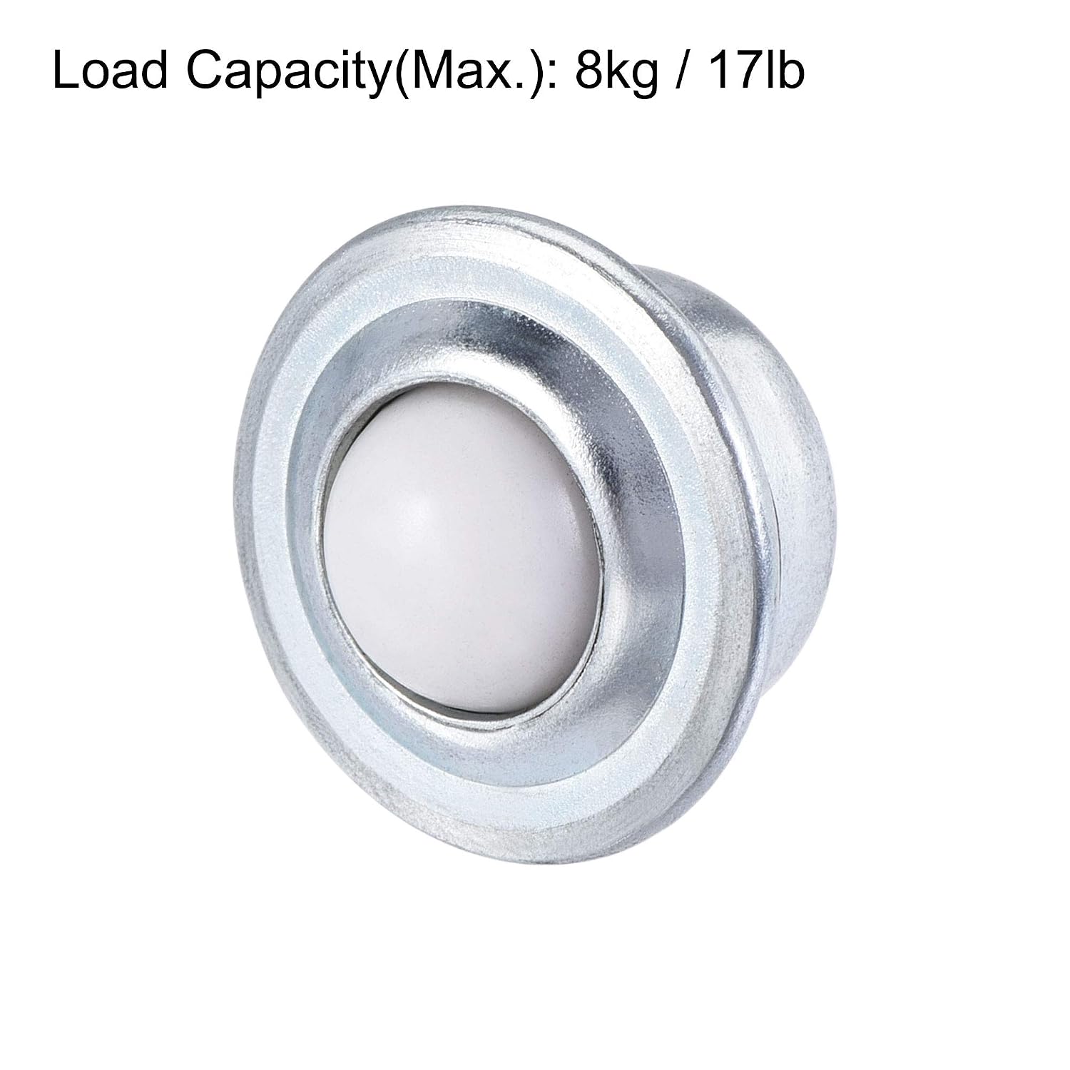 sourcing map Ball Transfer Bearing Unit 12mm 17Lbs Nylon Drop-in Type for Transmission Pack of 6 - Image 4
