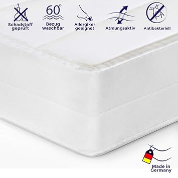 Mister Sandman Feste und mittelfeste Kaltschaummatratze H2&H3 - ergonomische 7-Zonen-Matratze mit guter Stützung, pflegeleich