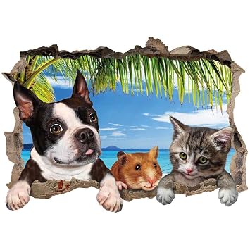 50x70cm Environmentally Friendly Tier Hund Katze Maus Muster