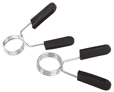 POWRX Feder-Verschlüsse für Hantelstangen mit Einem Durchmesser von 50/51 mm, 2 Stück