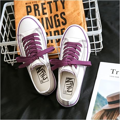 Amazon Co Jp 21女性の靴春と夏の新しい低カット韓国のキャンバスの靴カジュアルな潮のブランドの学生のラバーシューズスニーカー Color Purple Shoe Size 39 ホーム キッチン