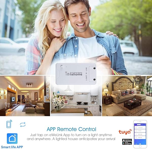 Intehome 16 A Smart Home WiFi interruptor funciona con Amazon Alexa mando a distancia WiFi interruptor de luz mdulo universal DIY para soluciones de automatizacin
