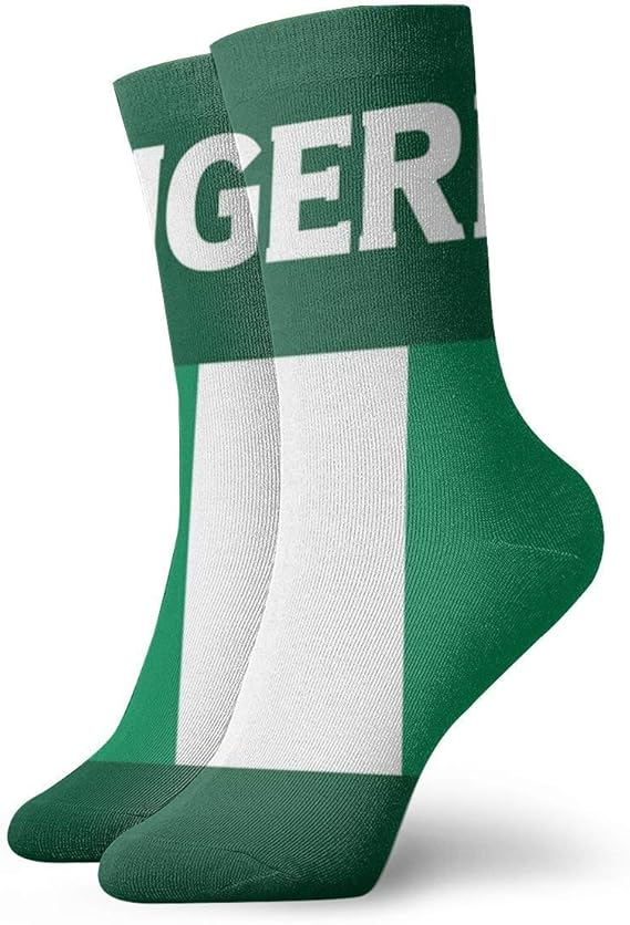 Amazon ナイジェリア国旗クルーソックス男性と女性のための足首ソックス通気性 スポーツソックス 通販