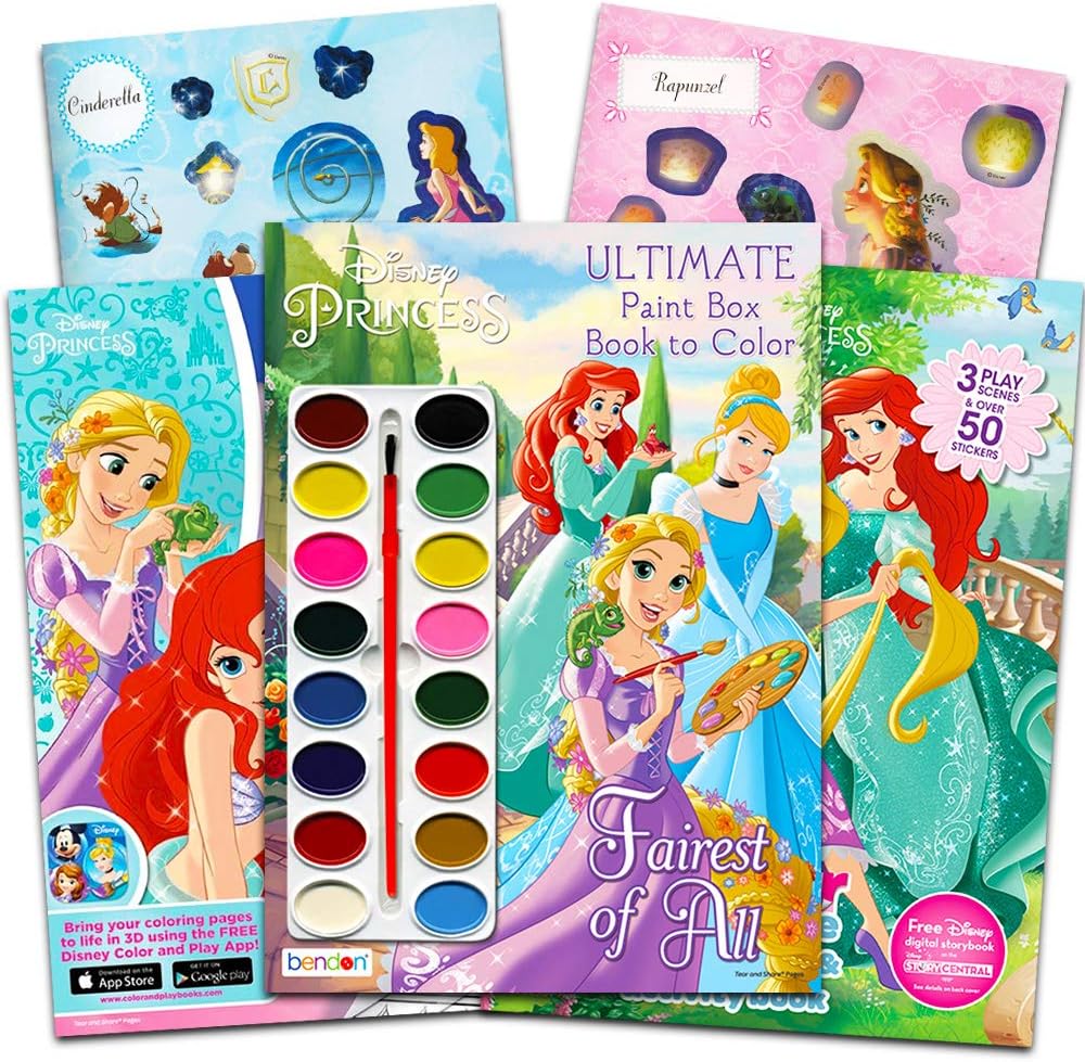 Amazon Com Disney Princess Coloring Book Super Set 3 Disney
