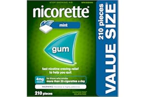 Nicorette Quit Smoking, Nicotine Gum, Extreme Chill Mint, 4mg, Value Size 210 count