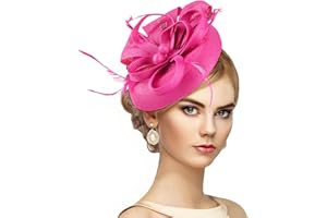 Zinniday Women 2025 Derby Hat - Classic Victoria Kentucky Fascinator 1920s Tea Party Hats with Hair Clip for Lady Woman